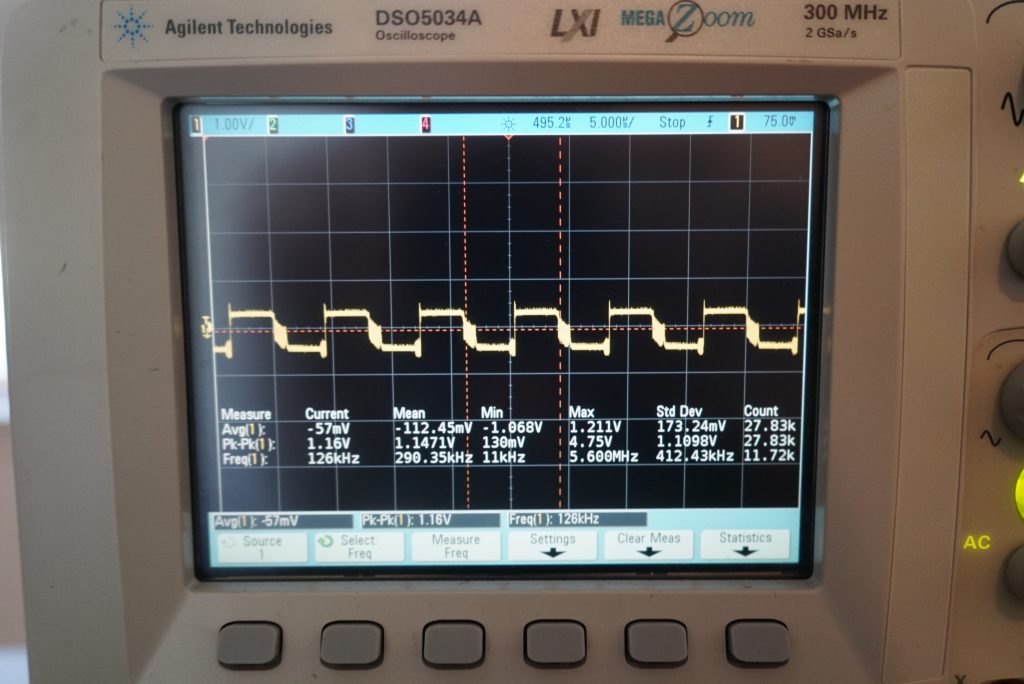 Signal at Q1 base from resistor divider