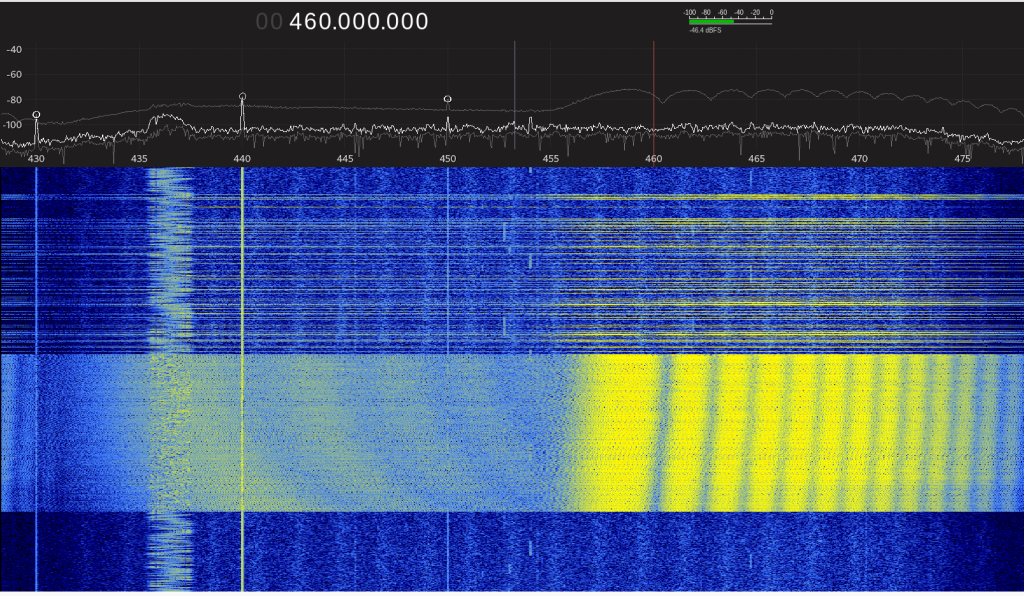 430-480 MHz spectrum emitted from EL50448