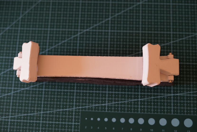CMPSR shoulder rest, printed in white PETG.